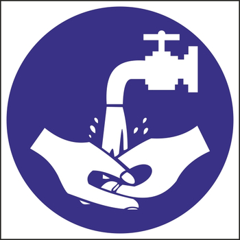 M17 мыть руки (пластик, 200х200 мм) - Знаки безопасности - Вспомогательные таблички - Магазин охраны труда Протекторшоп